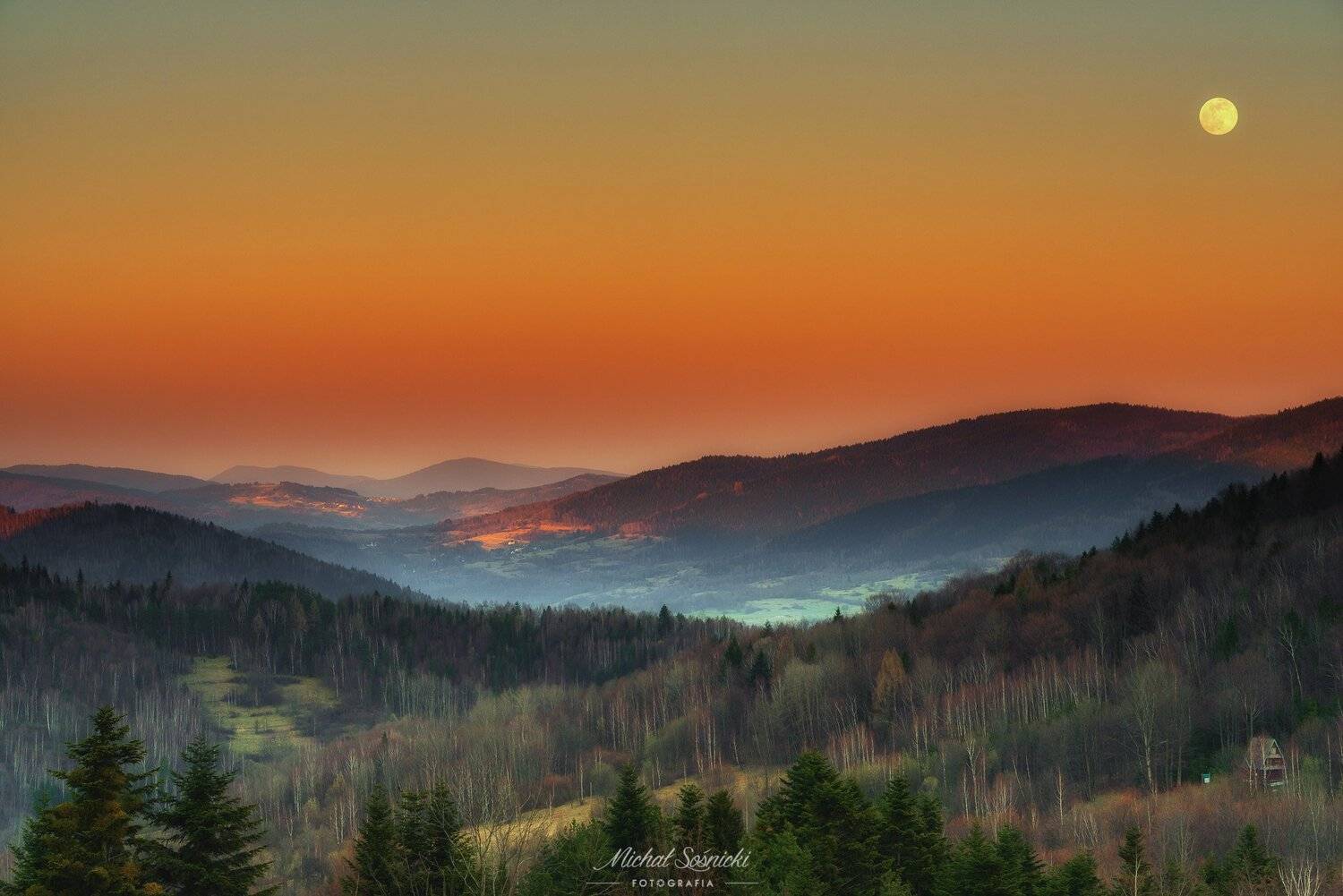 #moon #sunset #landscape #color #pentax #benro #zawoja #poland, Michał Sośnicki