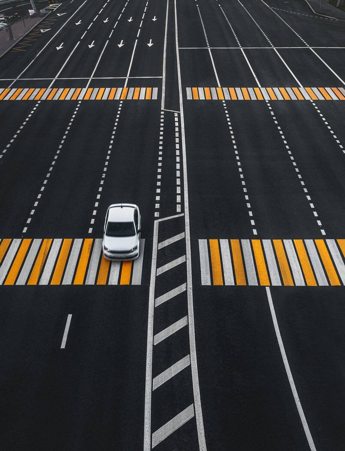 пустой город, машина, дорога, москва, разметка, транспорт, город, переход, Анастасия Мазурева