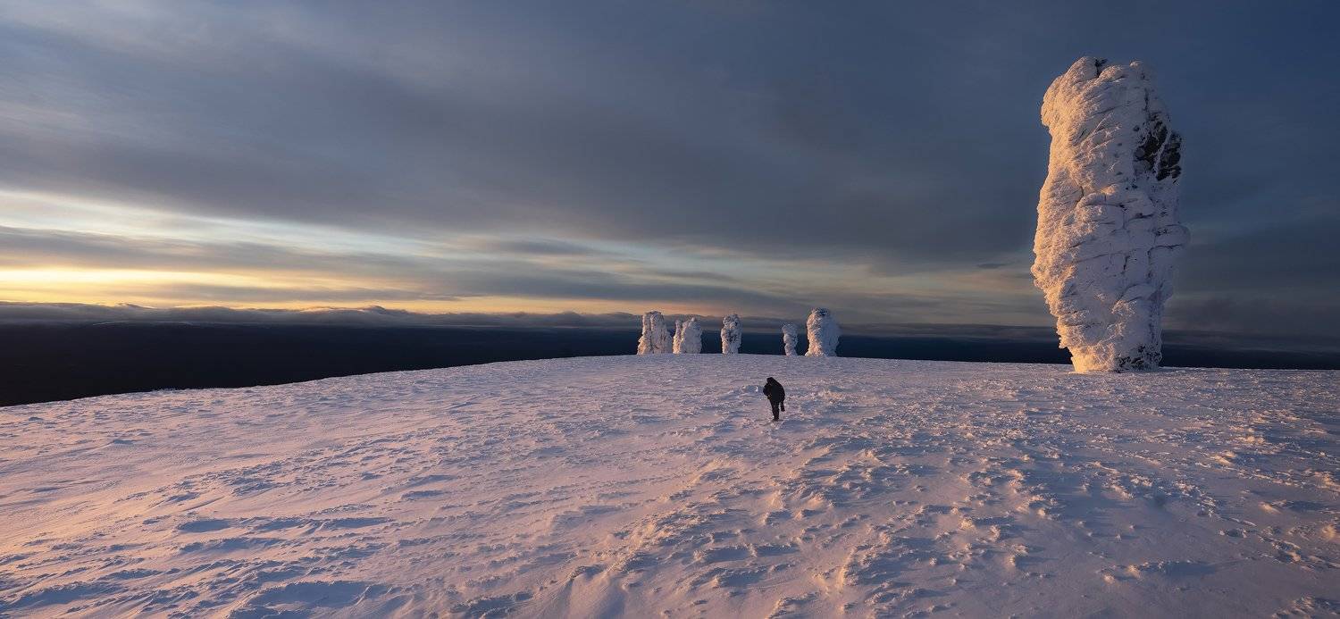 северный урал, маньпупунёр, пейзаж, путешествия, природа, горы, закат, вечер, Алексей Романов