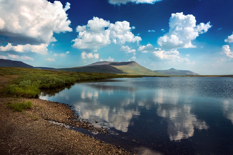пейзаж, горы, север, платопуторана, плато, тундра Горы севера фото превью