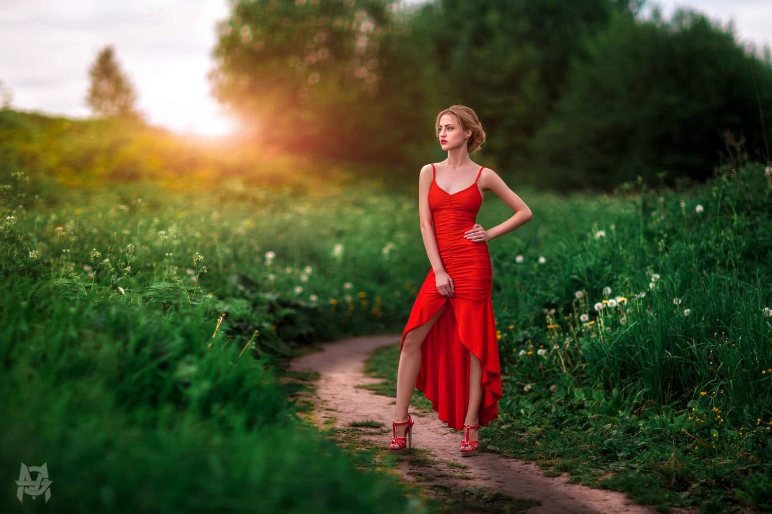 портрет, девушка, платье, воздух, на улице, красивая девушка, Михаил Герасимов