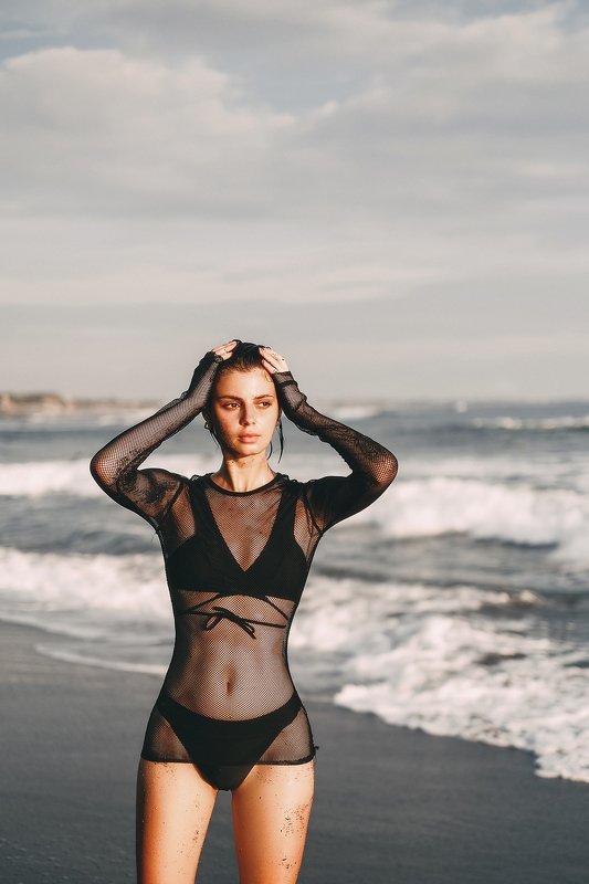 океан, волны, девушка, песок, пена, nude, nature, солнце, прозрачное платье, вода, мокрые волосы, мокрая девушка, девушка в воде Мой океан фото превью