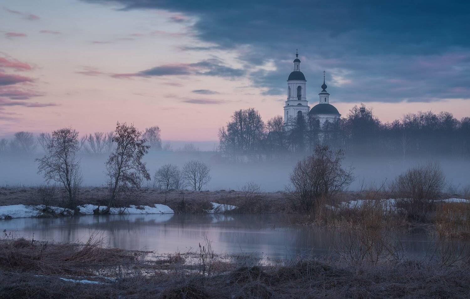 пейзаж, филипповское, утро, весна, природа, туман, Виталий Левыкин