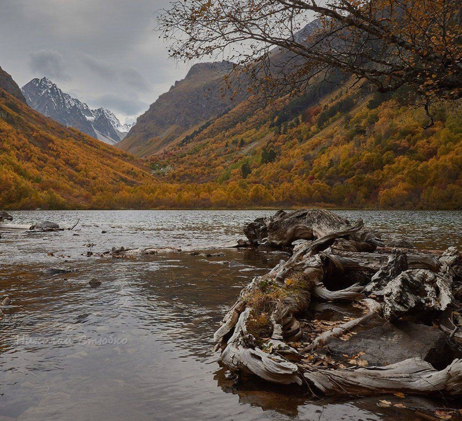 кавказ горы осень озеро, Николай Стюбко