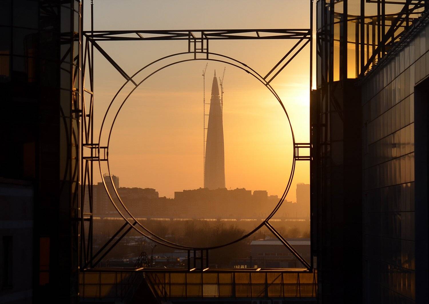 город, архитектура, питер, лахта-центр, вечер, Валерий Верещако