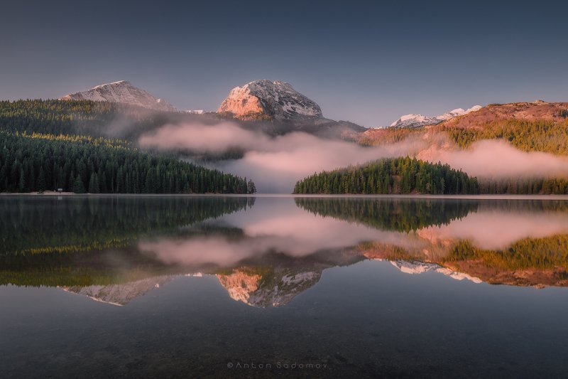 дурмитор, черногория, горы, озеро, отражение, рассвет Durmitor, Montenegro фото превью