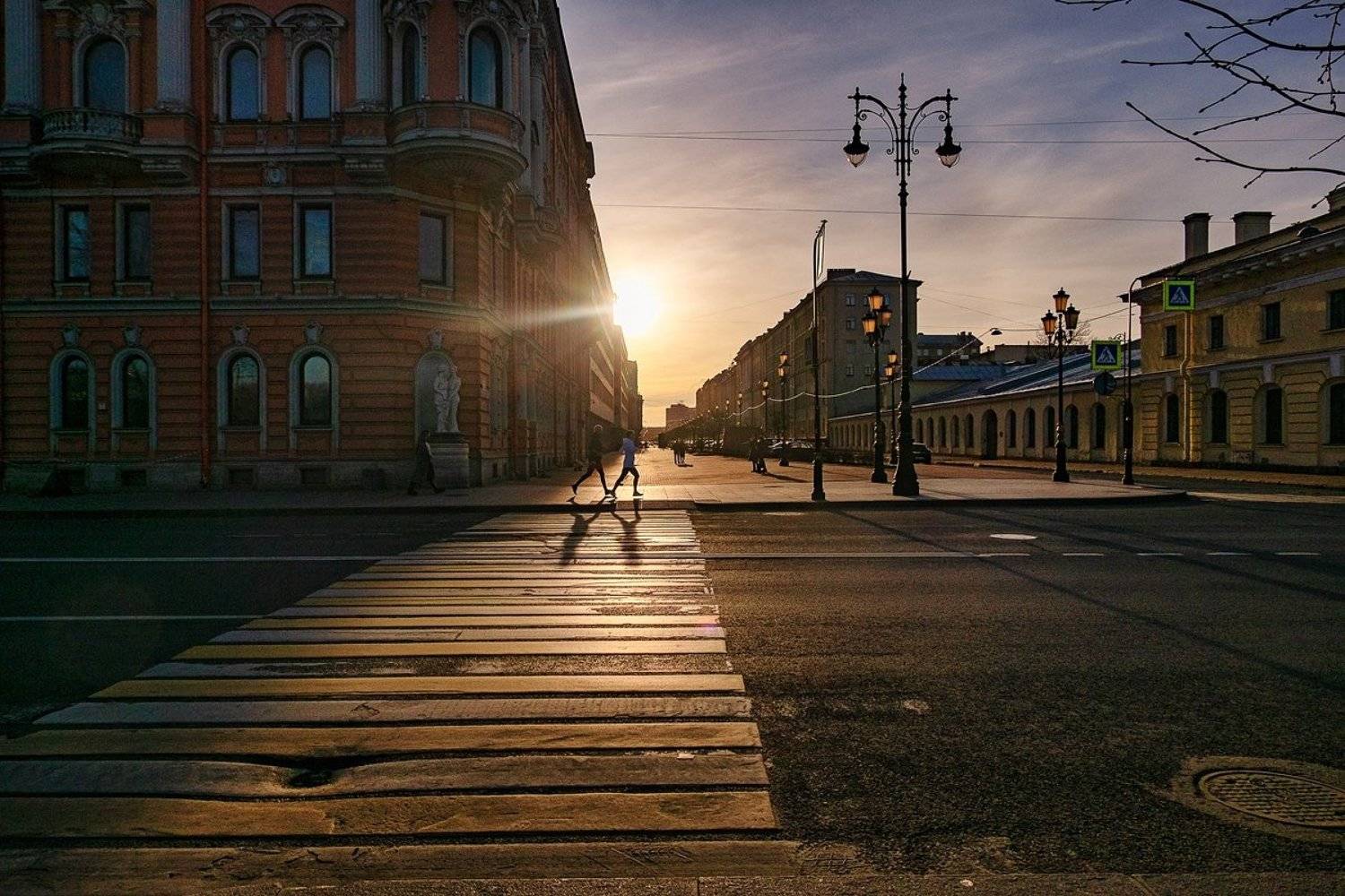 город, солнце, закат, улицы, бег, весна, архитектура, Вавилова Елизавета