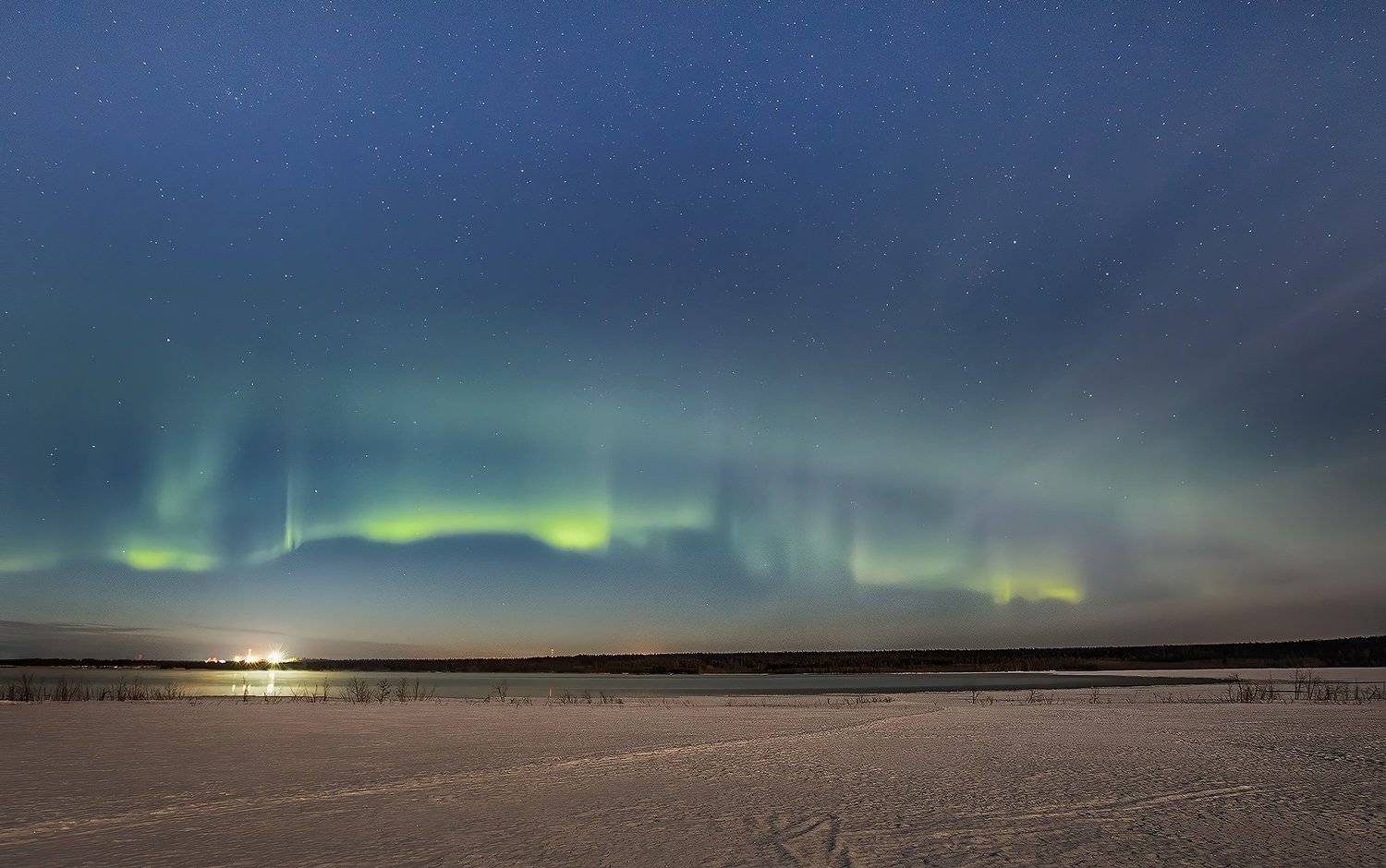 Печора,коми,север,природа,Аврора,Северное сияние,весна,снег,вода,Pechora, Komi, North, nature, Aurora, Northern lights, spring, snow, water,, Игорь Триер