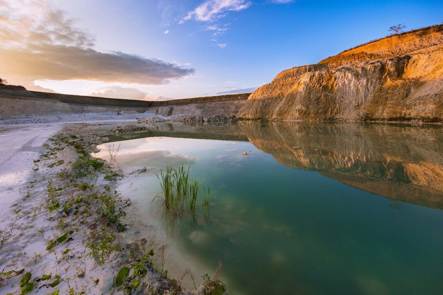 дания, озеро, карьер, скалы, faxe,  Marat Max (Марат Макс)