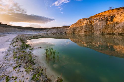 Изумрудные озера, меловые скалы Faxe, Дания