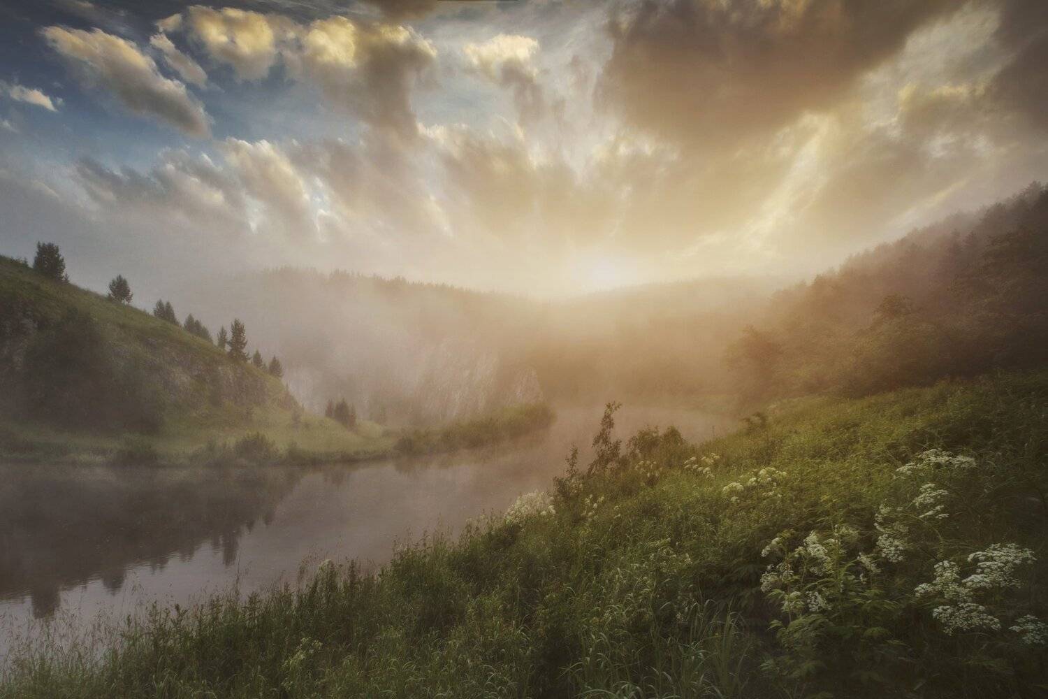 озеро, горы, лес, природа, закат, рассвет, красота, приключения, путешествие, облака, Шевченко Николай