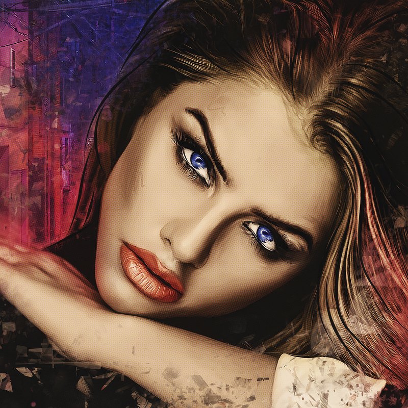 арт-портрет по фото из инстаграма фото превью