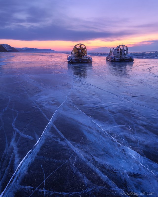 байкал озеро лед хивус  рассвет Хивусы на Байкале фото превью