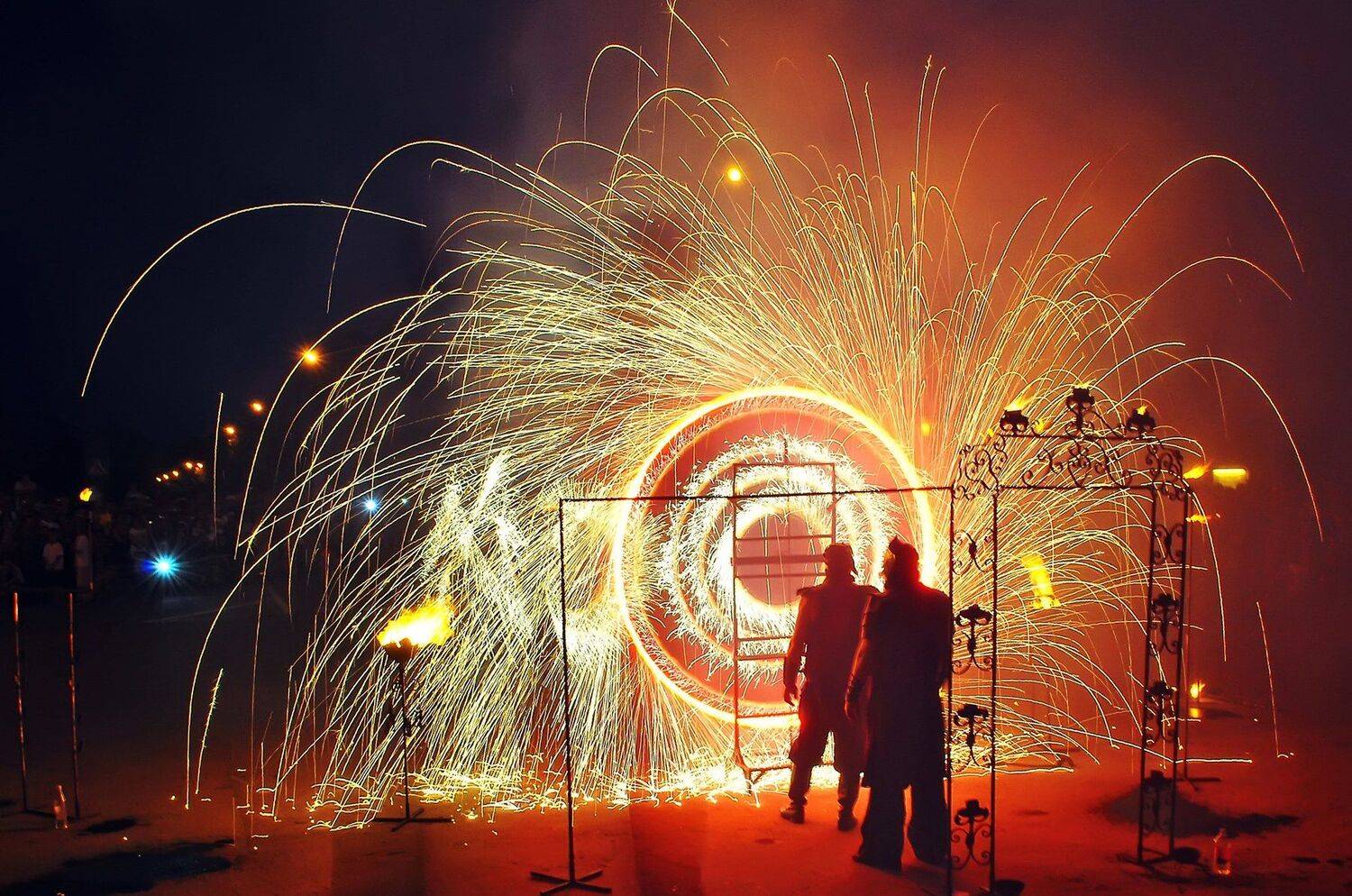 фейерверк, фестиваль, праздник, огонь, искры, Владимир Володин