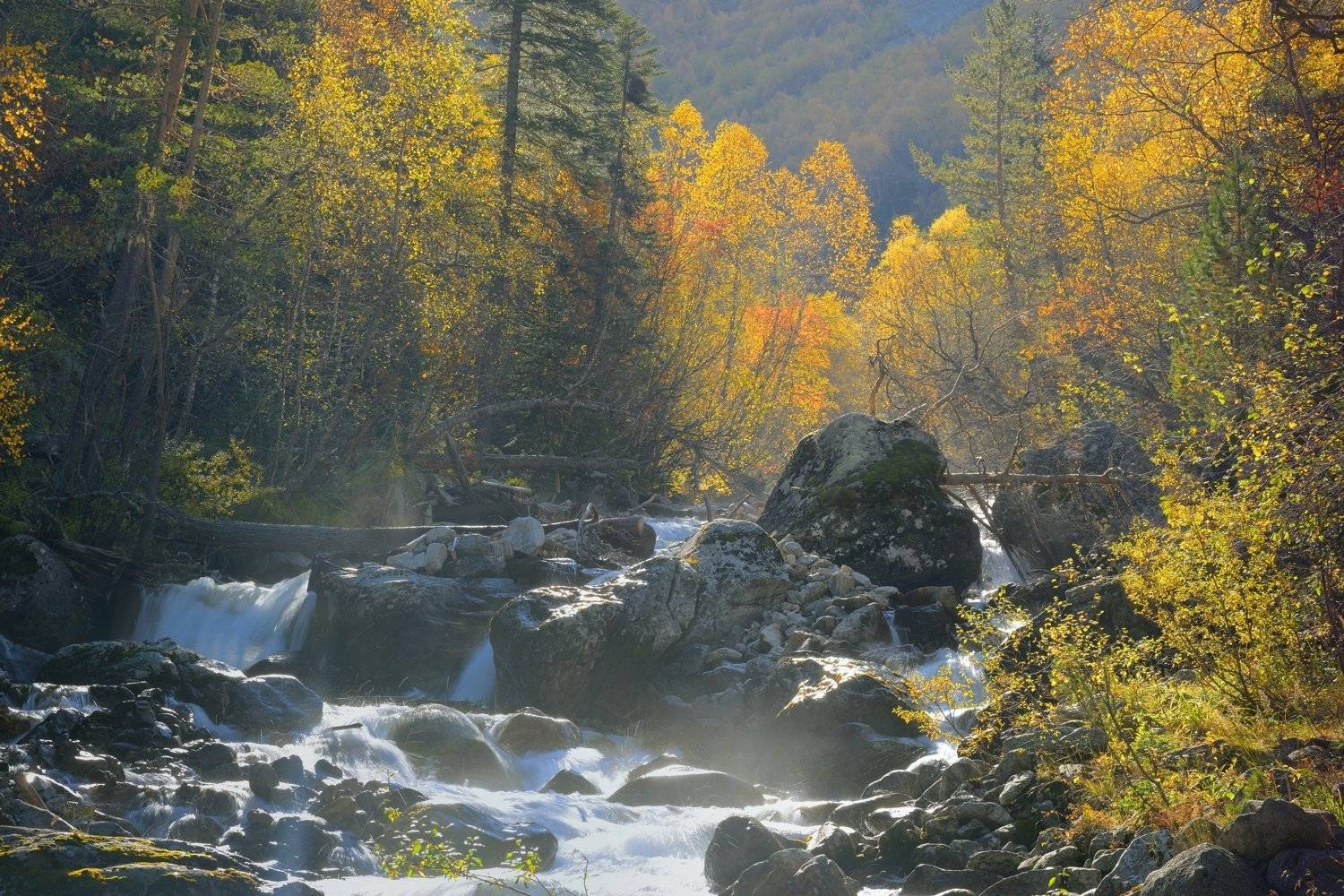 горы осень река кти-теберда, Александр Жарников
