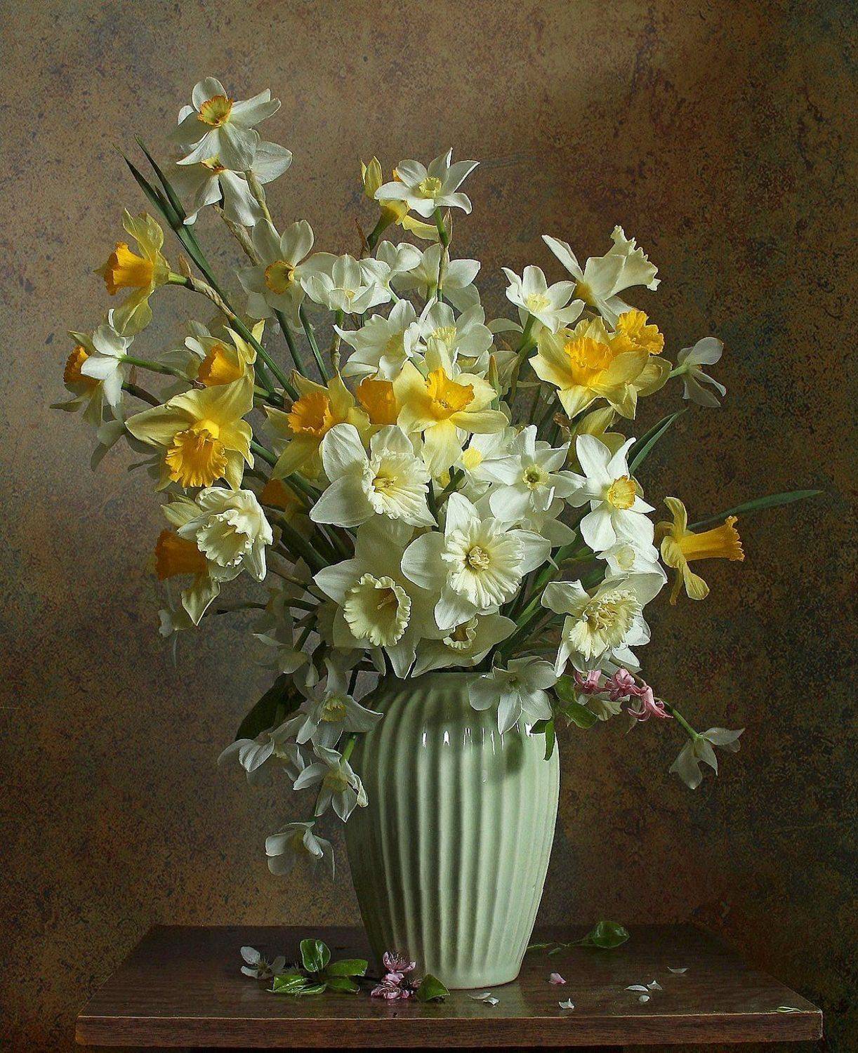 весна, натюрморт, букет цветов, нарциссы, марина филатова, Марина Филатова