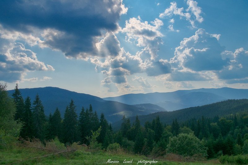 #nature, #туман, #лес, #oсень, #украина, #карпаты, #пейзаж, #закат, #туман, #солнце, #свет, #mountain range, #mountains, #туризм, #лес, #nature, #природа, у Карпатах фото превью