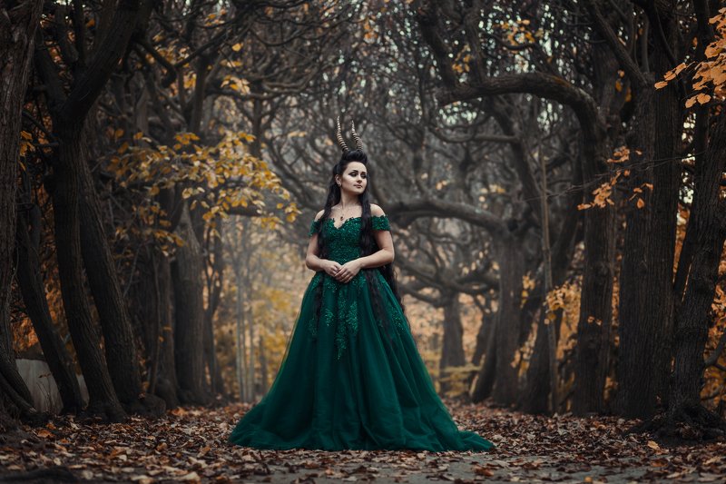 portrait, girl, autumn  фото превью