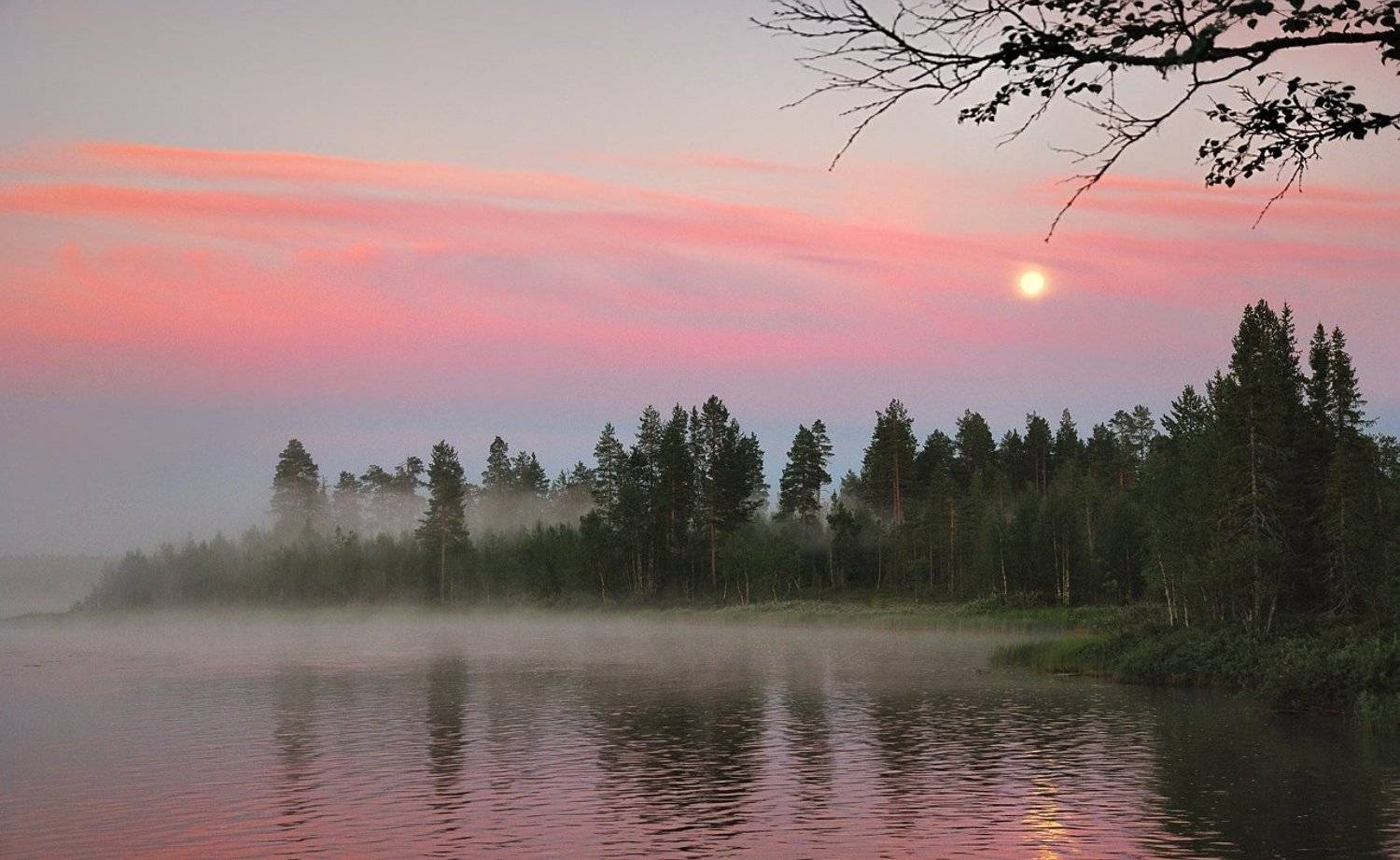 кольский, закат, вода, белые ночи, Лопухов Сергей