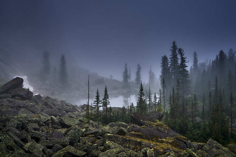 Утро у Таежного глаза фото превью