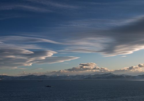 Серия фото от начала заката до его окончания. Камчатка, акватория Авачинской губы