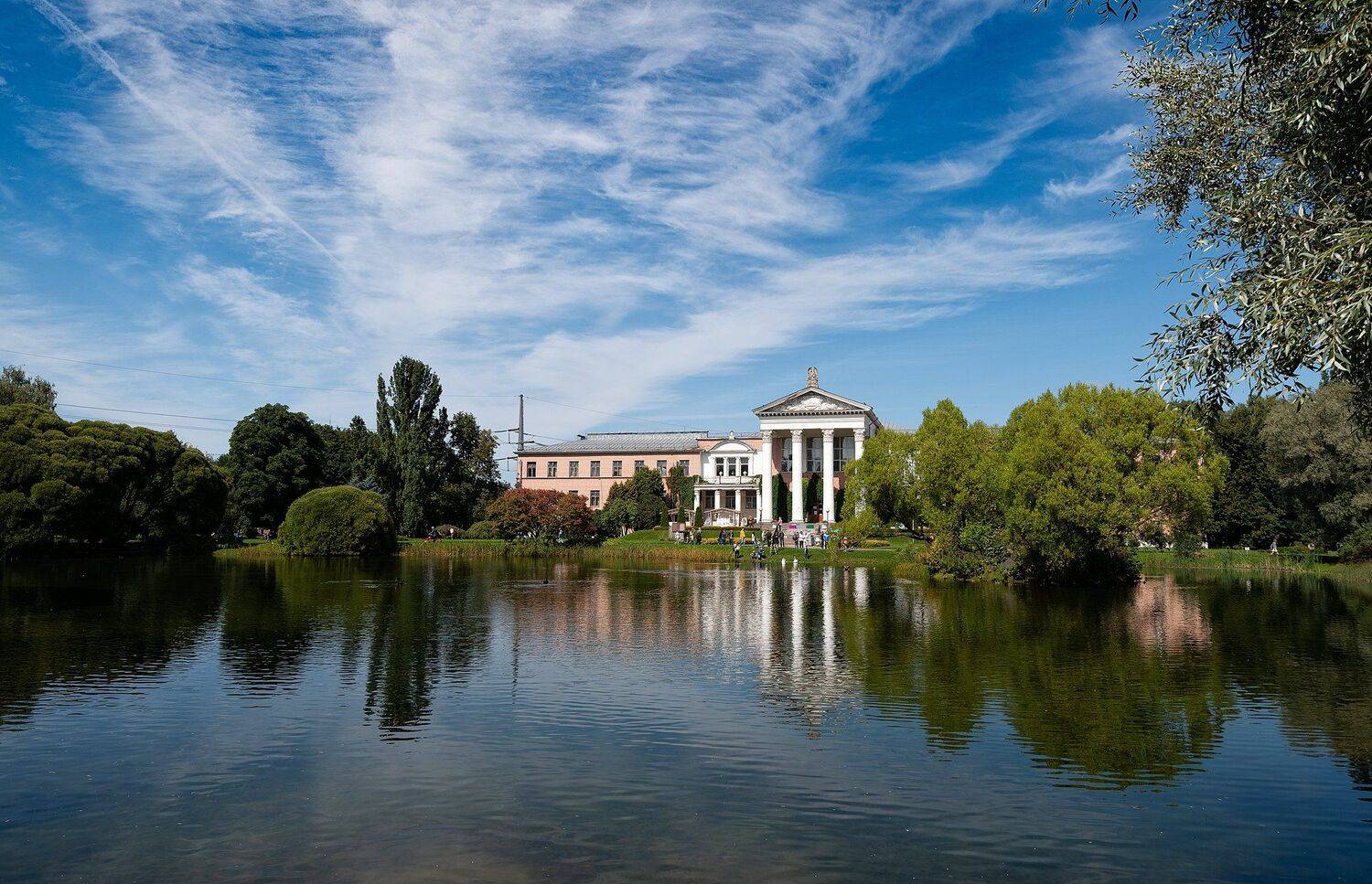 городской пейзаж, пейзаж, москва, ботанический сад, пруд, архитектура, лето, Матвей Кармаков