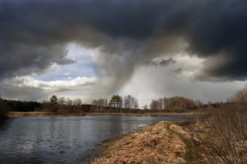 черные тучи, темные тучи, непогода, перед дождем  фото превью