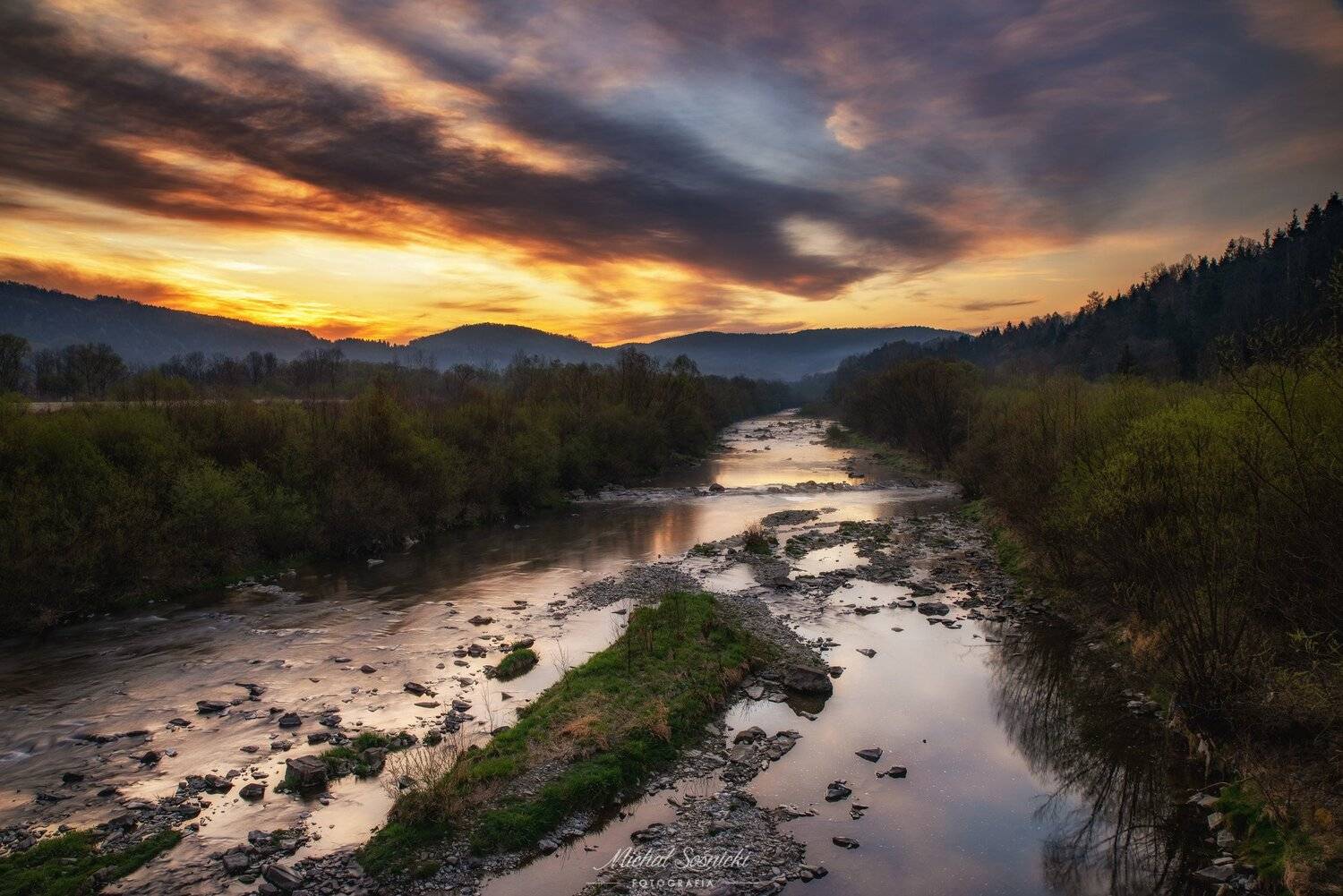 #river #skawa #sunrise #poland #sun, Michał Sośnicki