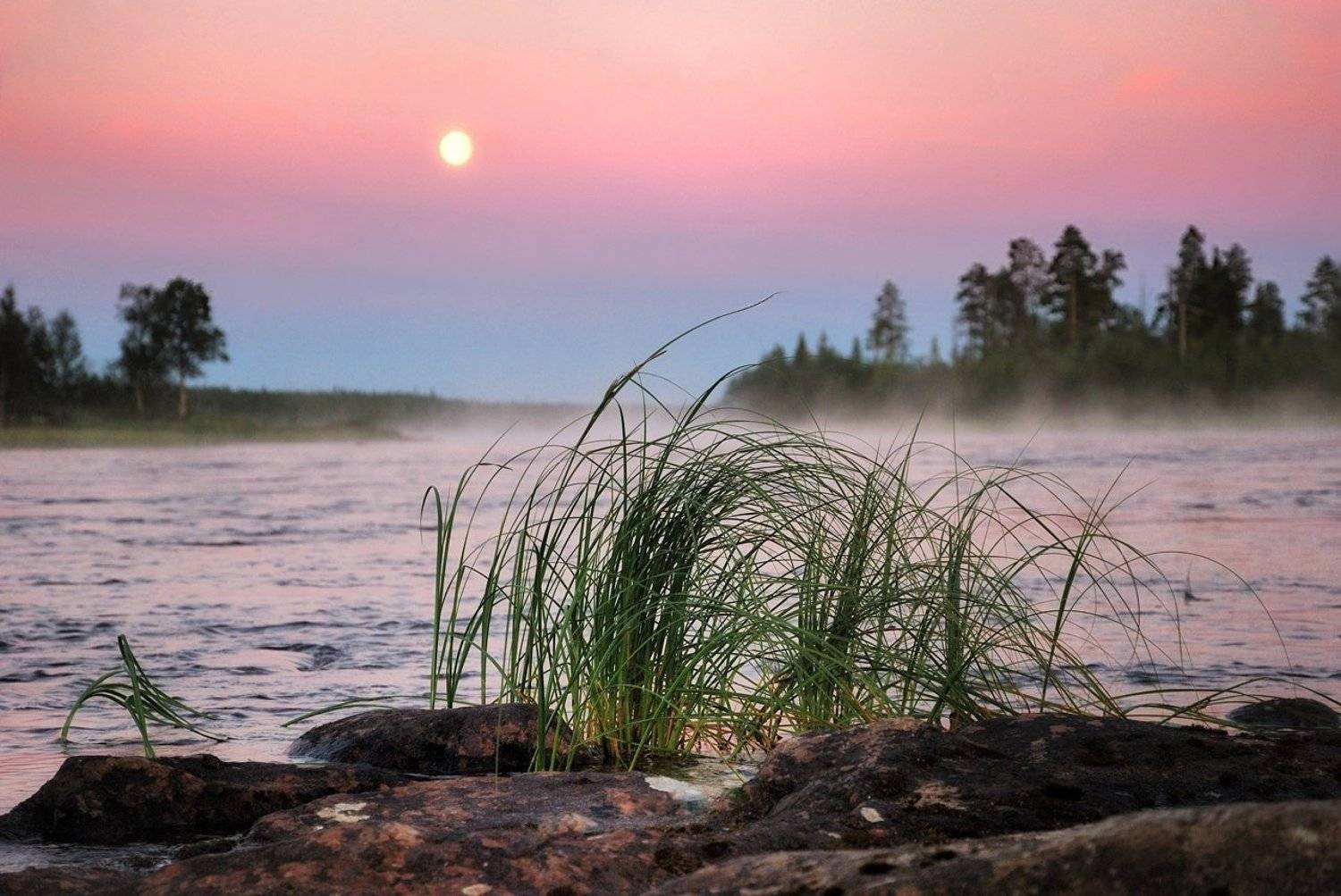 кольский, закат, вода, белые ночи, Лопухов Сергей