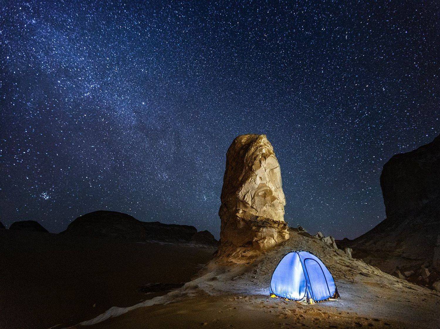 ночная съемка, ночь. звезды ,звездное небо ,  пустыня .египет , белая пустыня , палатка , небо , stars .desert, white desert, egypt, night, night shot, starry sky, Наталия Деркач