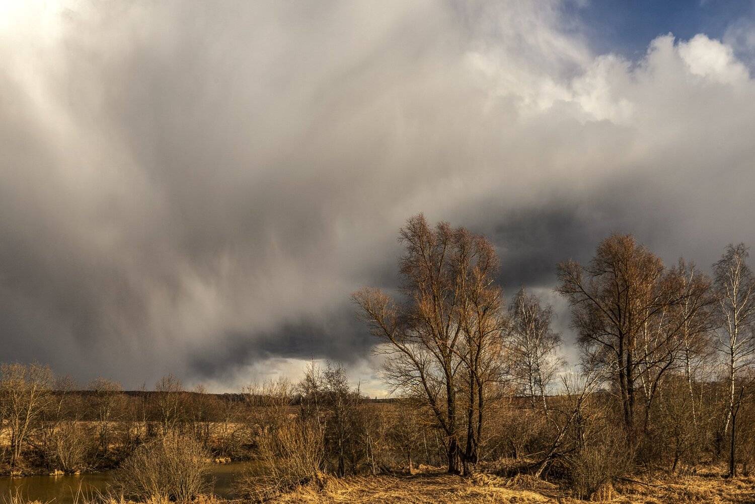дождь, обочина, облака, Владимир Штыриков