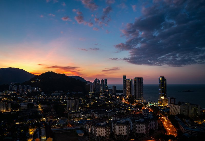 sunset, Malaysia, эксперимент, закат, Малайзия, experiment Five Celestial Sentiment фото превью