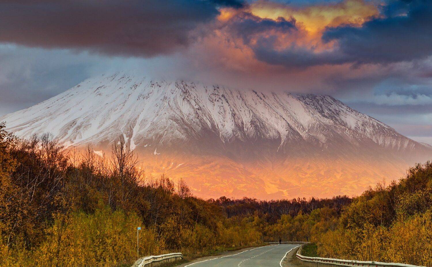 Камчатка, корякский, вулкан, закат, Александр Максин