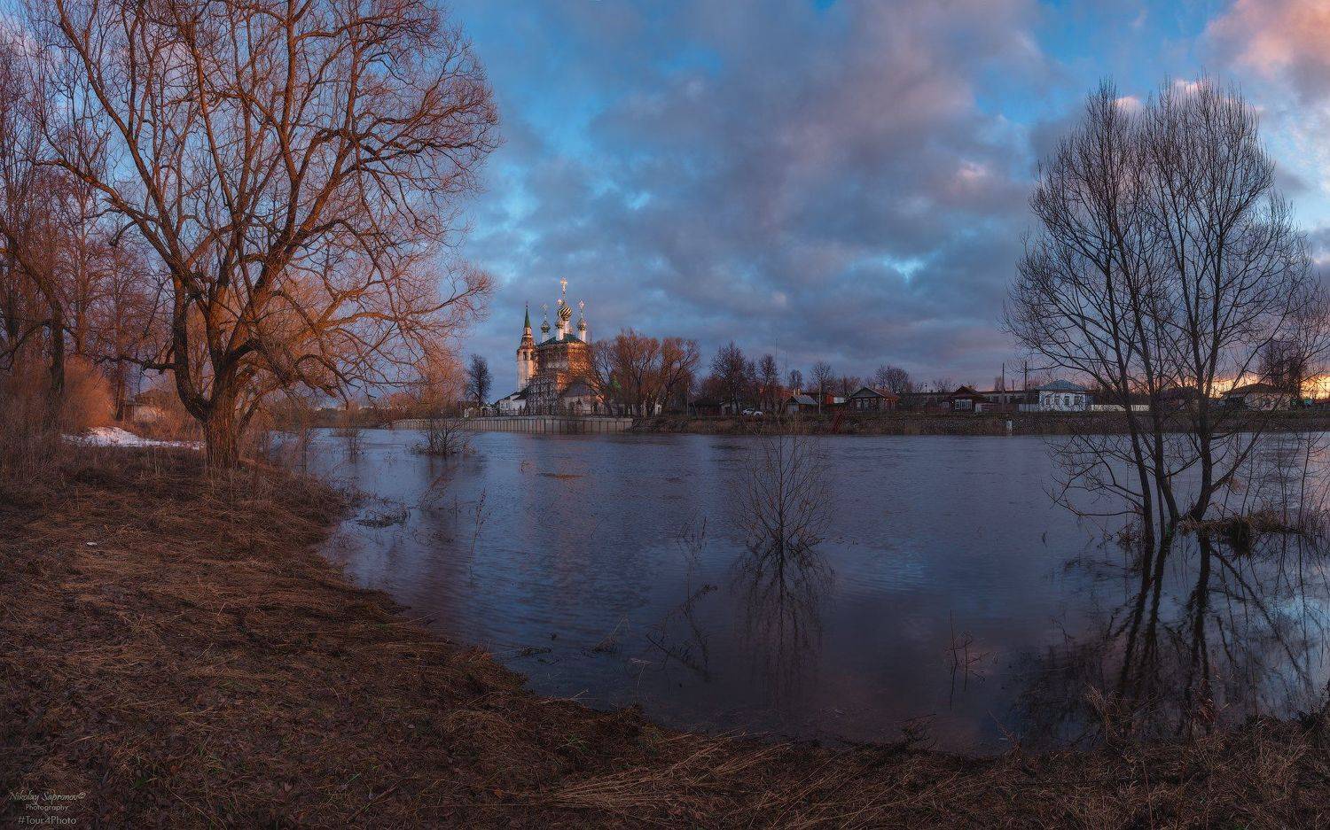 холуй, южский район, ивановская область, теза, река теза, река, разлив, весна, Николай Сапронов