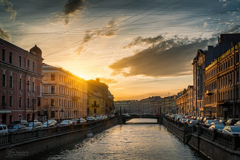 Канал Грибоедова на закате фото превью