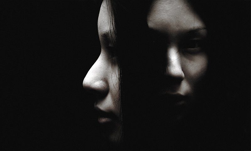 портрет, лицо, контур, девушка, женский портрет, portrait, girl, face, outline, female portrait Night. фото превью