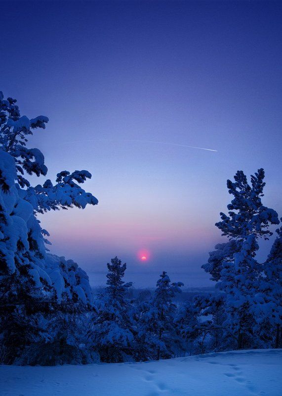 Томск Морозный закат. фото превью