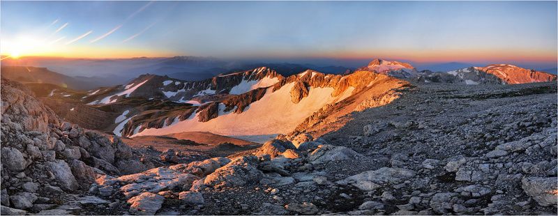 оштен, лаго-наки, горы Оштен. Утро. фото превью