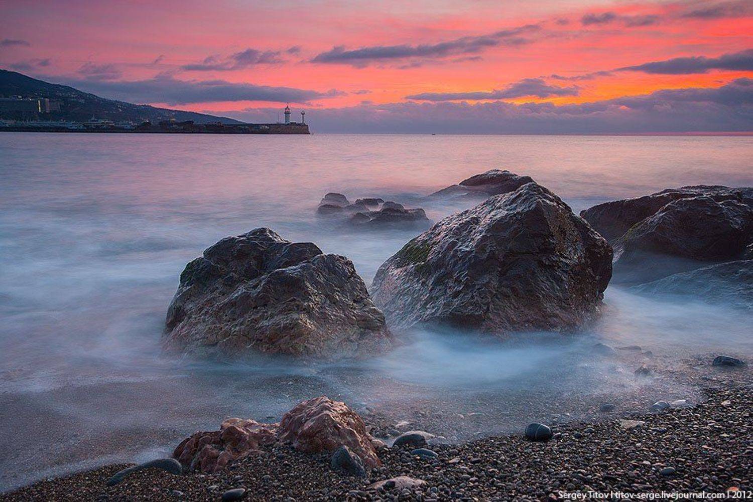 крым, море, волна, камни, пляж, маяк, ялта, Serge Titov