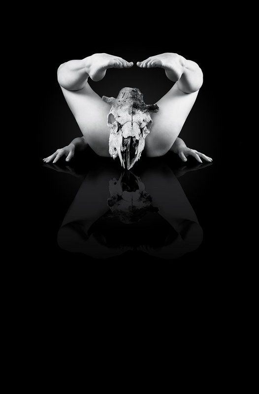 fine art, nude, b&w, deaths head, stockholm Flesh and Bones фото превью