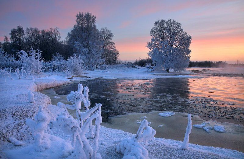река, мороз фото превью