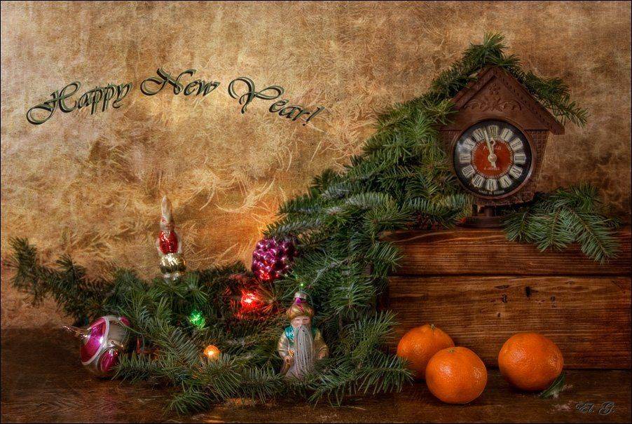 открытка, натюрморт, новый, год, greeting, the, new, year, still, life, El. G.