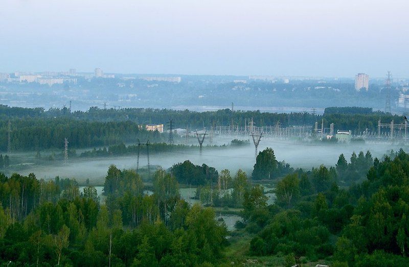 Утренний туман. Пермь. фото превью