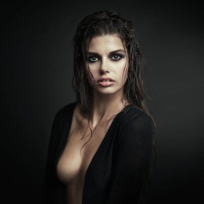 portrait, woman, studio, model, beauty ... фото превью