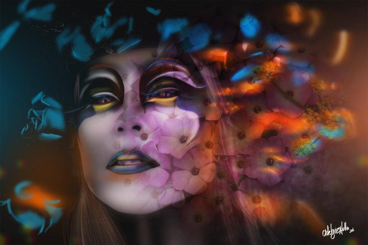 art, gerl, девушка, красота, будущее, портрет, цветы, цвета, эмоции, Гизатуллин Адель