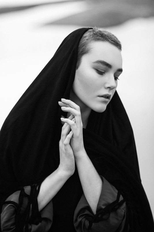 фото, девушка, портрет, чб, canon Ева фото превью