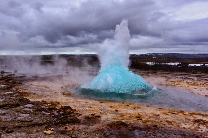 Geyser Iceland Geyser eruption фото превью