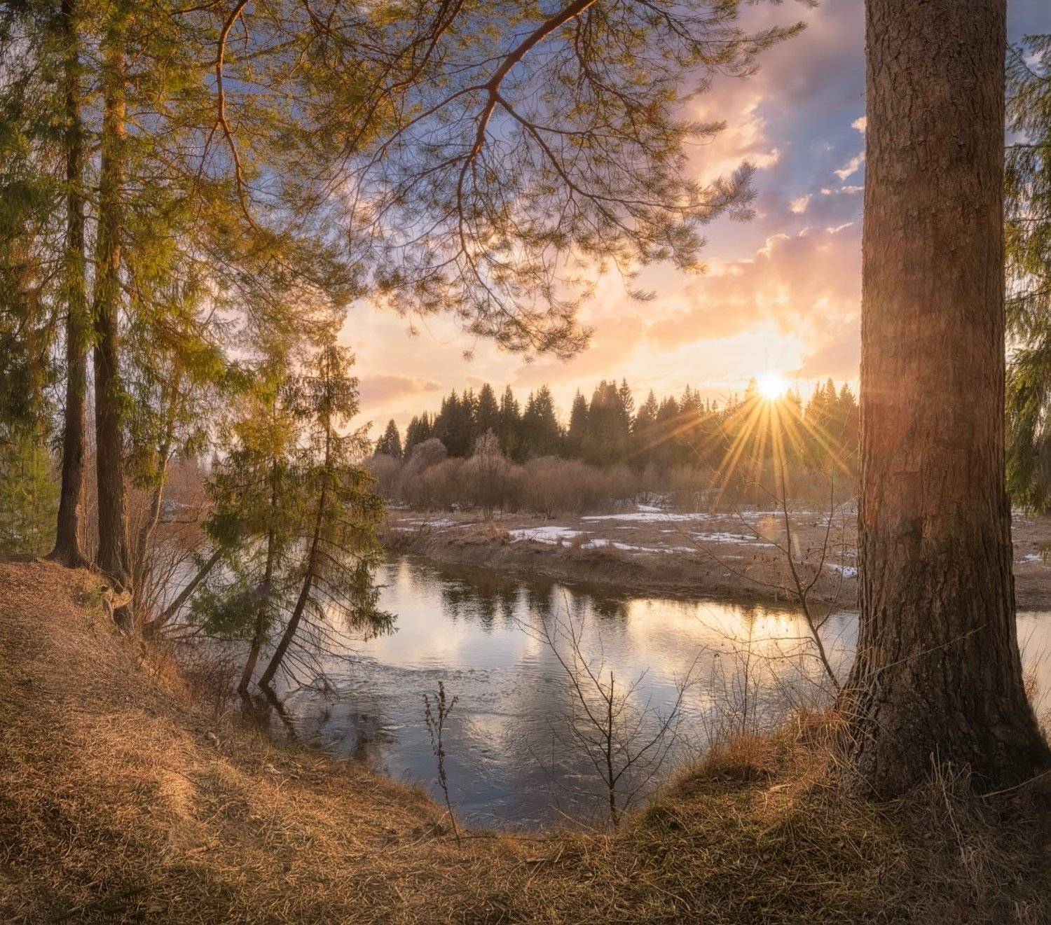 река, весна, солнце, Дмитрий Медянцев