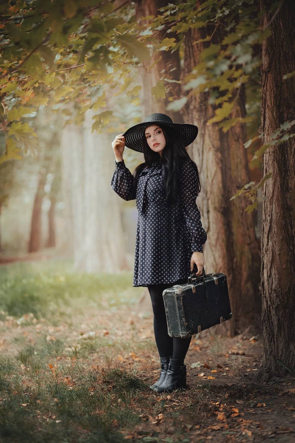 retro girl vintage autumn, Nina Janiak