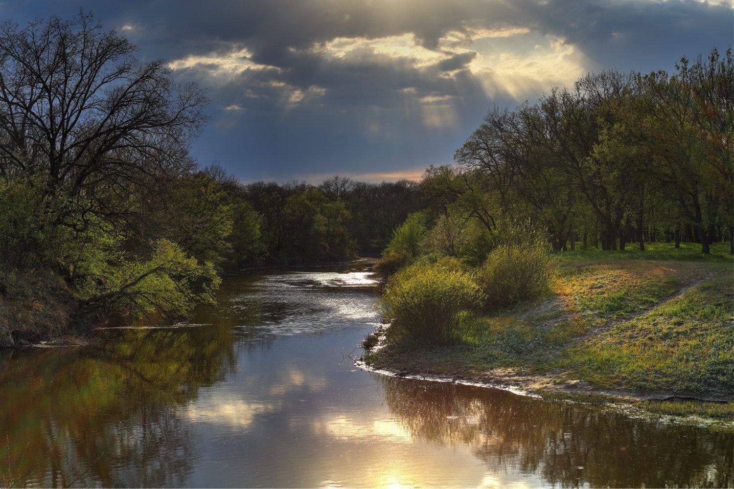 река, самара, лес, самарский, небо, вечер, закат, Sergii Markov